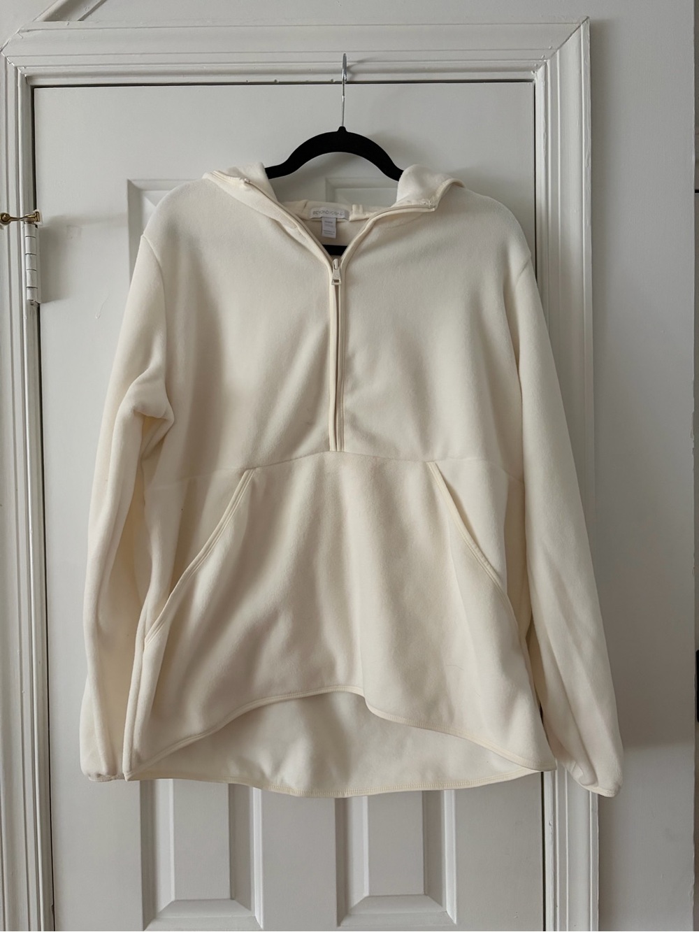 Beyond Yoga Cream Half-Zip Hoodie Sweater